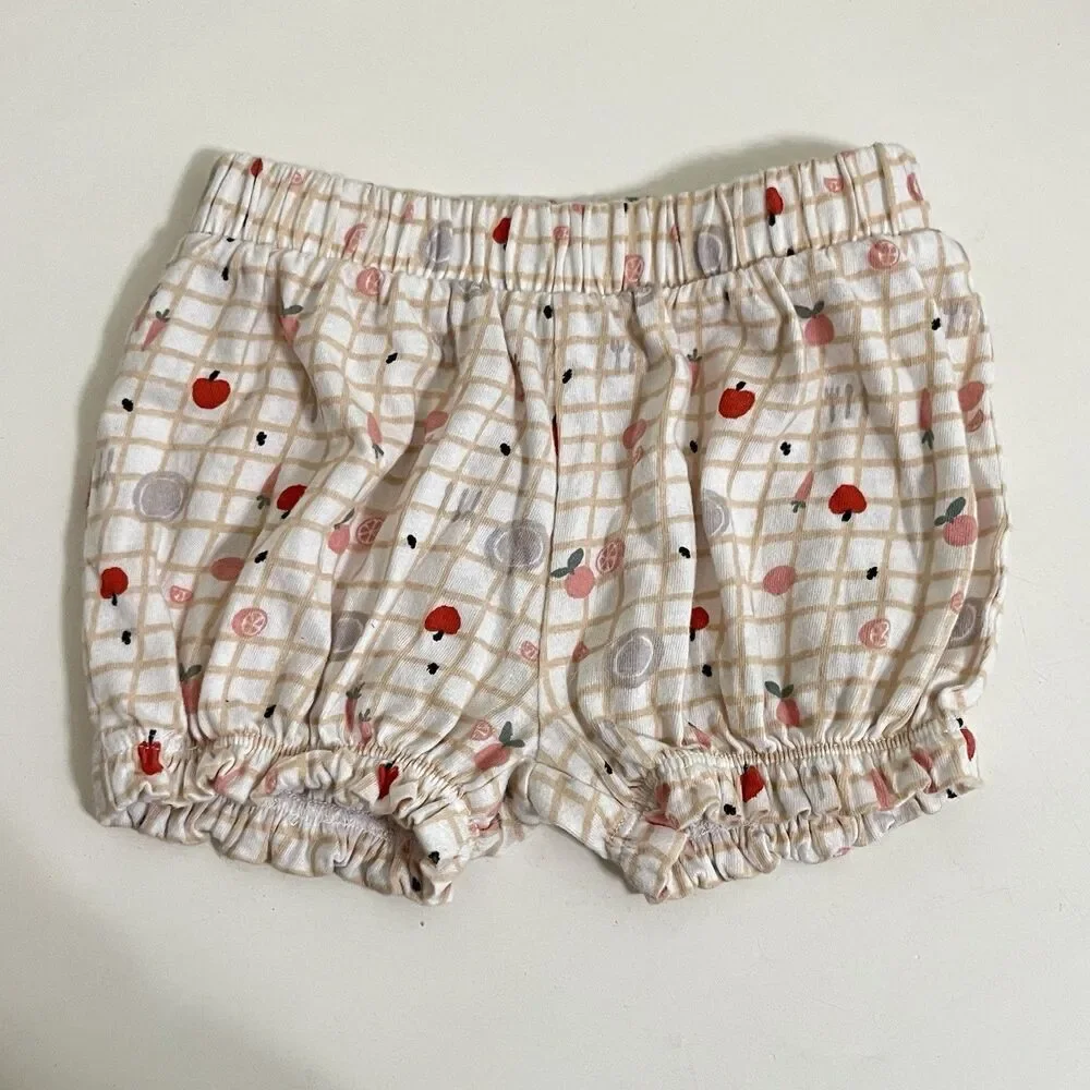 Nordstrom Baby Smocked Tank and Bloomers 2-Pc Set Picnic Fruit Girls SZ 3 Months